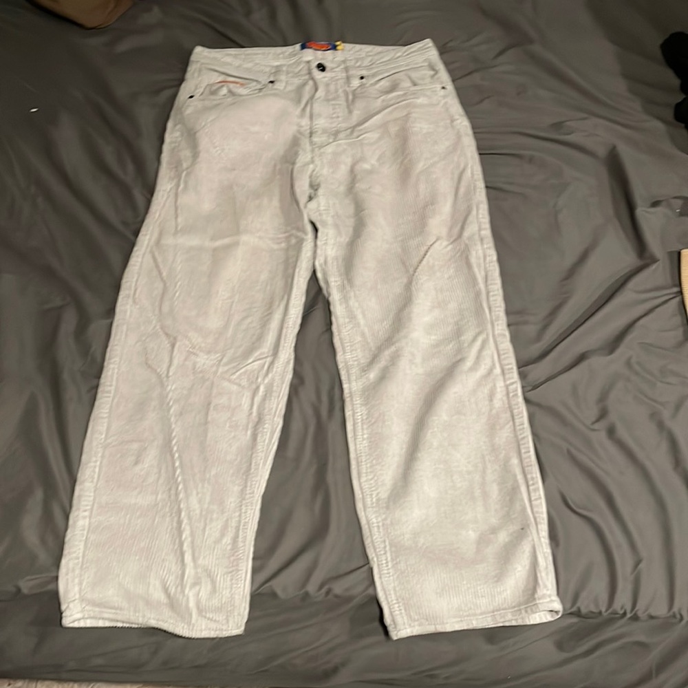 Gray corduroy pants